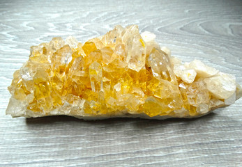 citrine quartz geological natural crystals cluster