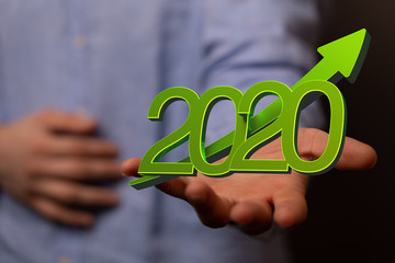the 2020 business year up goals and  success illustration