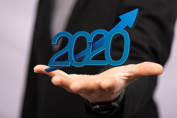 the 2020 business year up goals and  success illustration