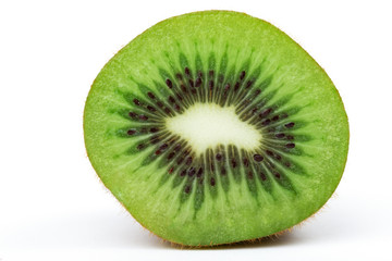 Kiwi slice isolated on white background