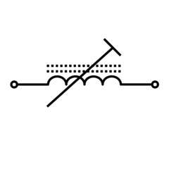 Pre-set iron dust cored inductor icon