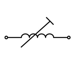 Pre-set air cored inductor icon