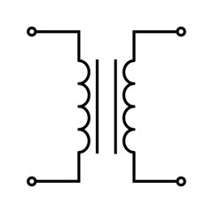 Symbol of iron core transformer