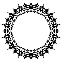 black and white floral frame