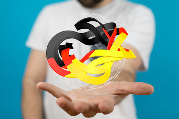 3D map of Germany. Map of Germany land