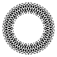 round frame made of round shapes