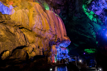 Karst caves in China. Karst scenery.