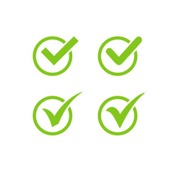 Check mark icon set, Check mark sign vector