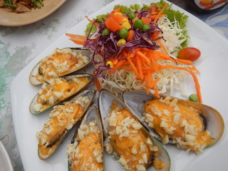 A diverse collection of delicious food items