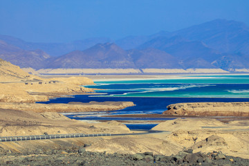 Salty Coastline of the Lake Assal, Djibouti