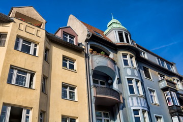 Fototapeta na wymiar berlin, deutschland - sanierte häuser in der spandauer altstadt