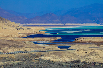 Salty Coastline of the Lake Assal, Djibouti