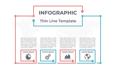Infographic chart template  4 options.