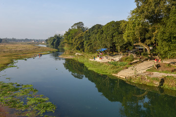 Fototapeta na wymiar Rapti river of Chitwan national park in Nepal