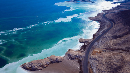 Aerial View to the Blue Salty Lake, Djibouti © Dave