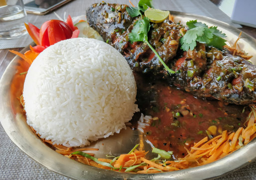 a set of thakali food 