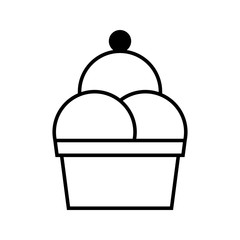 Ice cream icon vector illustration isolated on white background