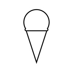 Ice cream icon vector illustration isolated on white background