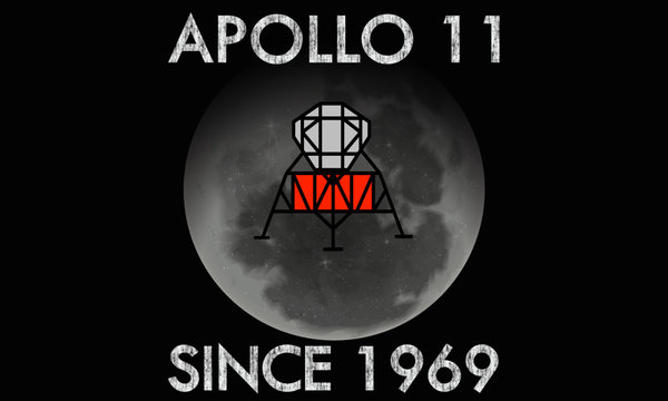 Surface Moon Landing Lunar Mission Apollo  Lunar Probe Module Moon Full Apollo 11 Since 1969 Vintage Vector Graphic Artwork Illustration T-Shirt Design On Black Background Moon Mission Concept