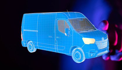 Transport Cardboard boxes, logistics and delivery concept digital  3d.