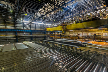 Finished goods warehouse at the metallurgical plant