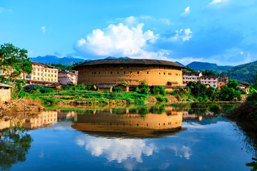 Two hundred years old Tulou in Fujian, China.