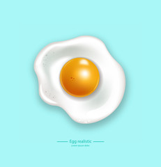 Egg vector realistic blue background