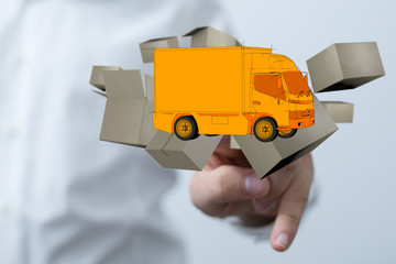 logistics and delivery concept digital  3d.