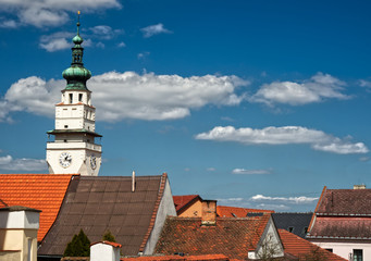 Boskovice City Clock Tower in the Czech Republic, Europe