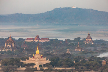 Temple field of Bagan at sunrise, Myanmar