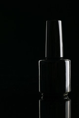 Bottle with black varnish