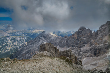Beautiful mountain panorama in the Italian Dolomites