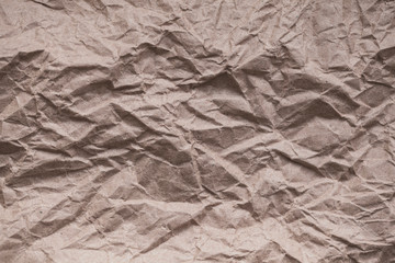 Brown crumpled wrapping paper background