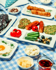 breakfast set on the table