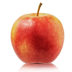 Fresh apple isolated on white background. Close up of apple with clipping path.