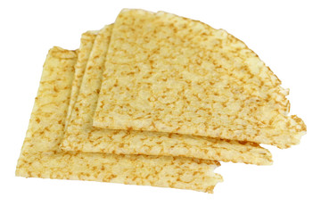 crêpes bretonnes isolé sur un fond blanc