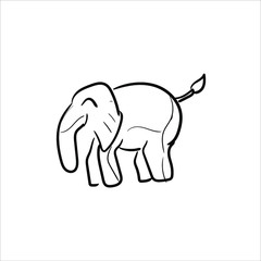 vector illustration of an elephant