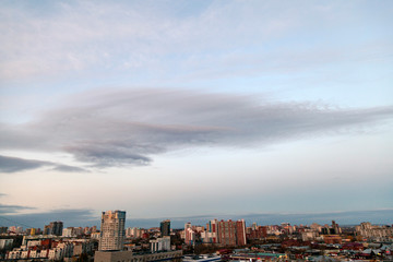 Angel wing over the city