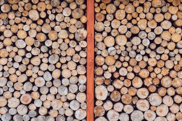 properly stacked firewood