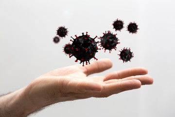 epidemic digital virus   -  illustration protection.