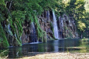 Fototapeta na wymiar the plitvice nature park withon the many lakes