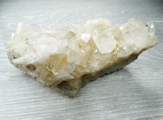 clear quartz geological natural crystals cluster