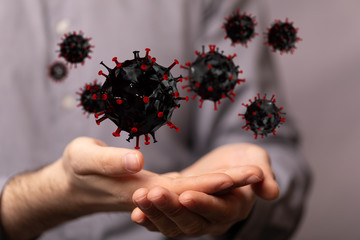 virus. Novel, people  Concept  quarantine.