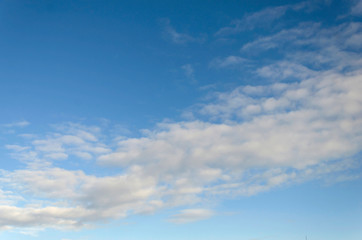 Blue sky with white clouds