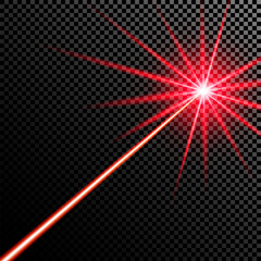 Red laser beam. vector illustration - obrazy, fototapety, plakaty