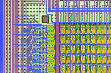 Close up of electronic circuit board