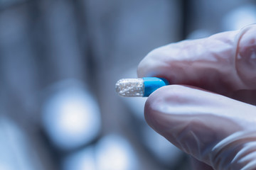 Representation of corona virus problem with pills