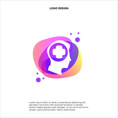Colorful Head Medicine logo vector, People Mind logo designs template, design concept, logo, logotype element for template