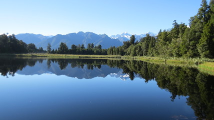 Lake Matheson Spiegelsee New Zealand