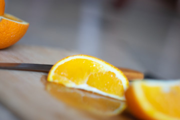 orange on the table